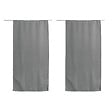 C MA DECO - Vitrage occultant, passe tringle, 1x60x120, gris - vignette