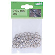SUKI - Oeillets en acier nickelé - Argent - Diam.6mm - vignette