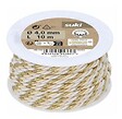 SUKI - Corde en coton - Or et blanc - Diam. 4mm - L. 10 m - vignette