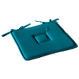 C MA DECO - Galette de chaise coton - Bleu canard - 40x40x2cm - vignette