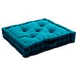 C MA DECO - Coussin de sol avec poignée coton 50x50x10cm bleu canard - vignette