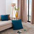 C MA DECO - Coussin déhoussable 60x60cm - Bleu canard - vignette