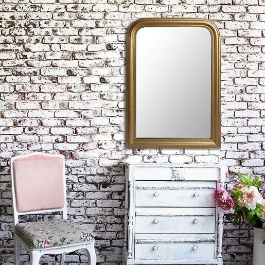 DADA ART - Miroir charme antique Doré 104x74 cm - large
