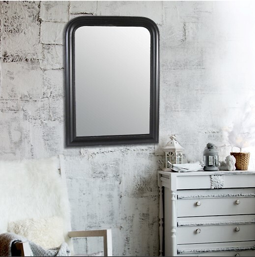 DADA ART - Miroir mural charme antique - Noir - 104x74cm - large