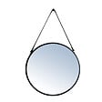 DADA ART - Miroir métal noir lanière 65x65 cm - vignette