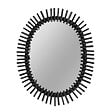 DADA ART - Miroir rotin ovale - Noir - 58x48cm - vignette