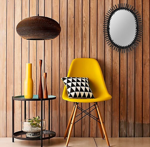 DADA ART - Miroir rotin ovale - Noir - 58x48cm - large