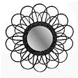 DADA ART - Miroir mural en rotin Rosace - Noir - Diam.56cm - vignette