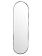 DADA ART - Miroir ovale acier noir mat 40x140cm - vignette