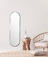 DADA ART - Miroir ovale acier noir mat 40x140cm - vignette