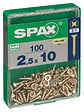 SPAXFRANCE - SPAX TF PZ 2.5x10 A2L 100 PC - vignette