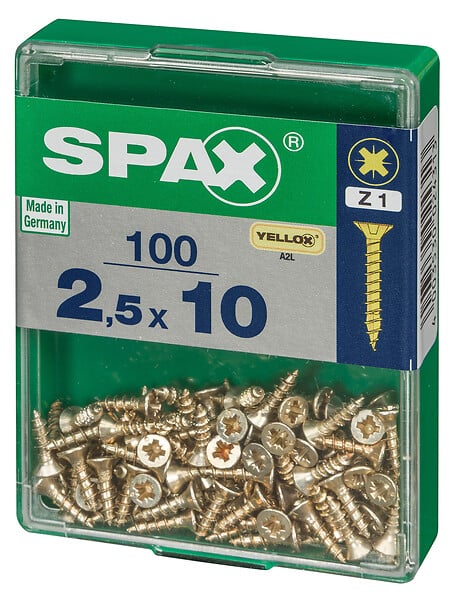 SPAXFRANCE - SPAX TF PZ 2.5x10 A2L 100 PC - large
