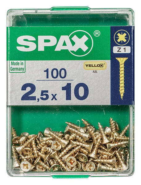 SPAXFRANCE - SPAX TF PZ 2.5x10 A2L 100 PC - large