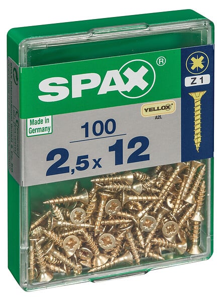 SPAXFRANCE - SPAX TF PZ 2.5x12 A2L 100 PC - large