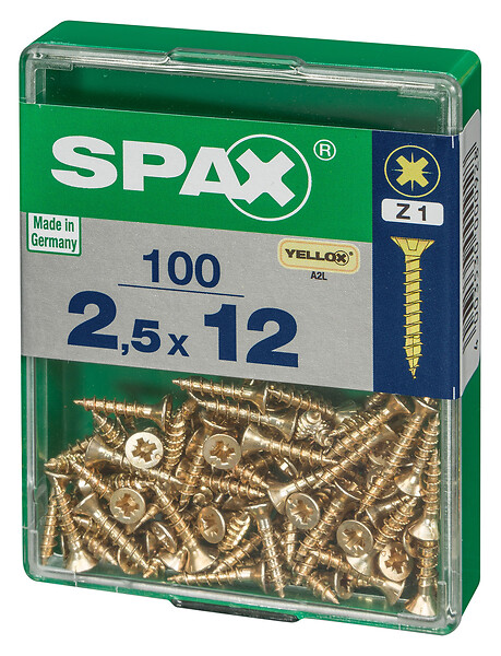 SPAXFRANCE - SPAX TF PZ 2.5x12 A2L 100 PC - large