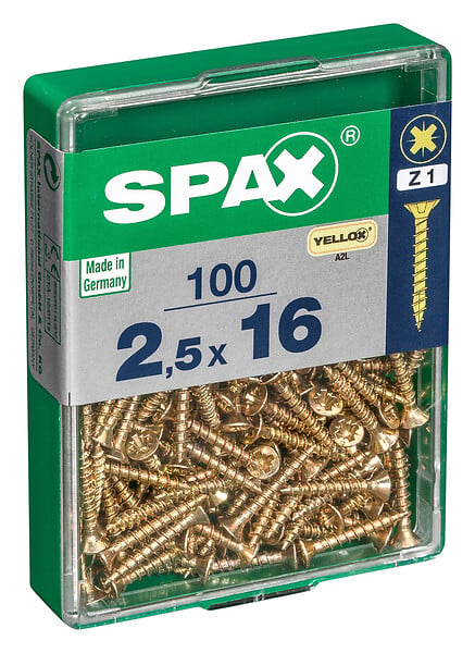 SPAXFRANCE - SPAX TF PZ 2.5x16 A2L 100 PC - large