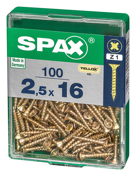 SPAXFRANCE - SPAX TF PZ 2.5x16 A2L 100 PC - large