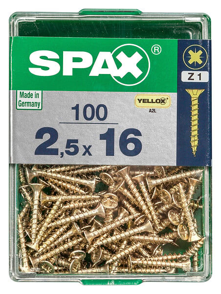 SPAXFRANCE - SPAX TF PZ 2.5x16 A2L 100 PC - large