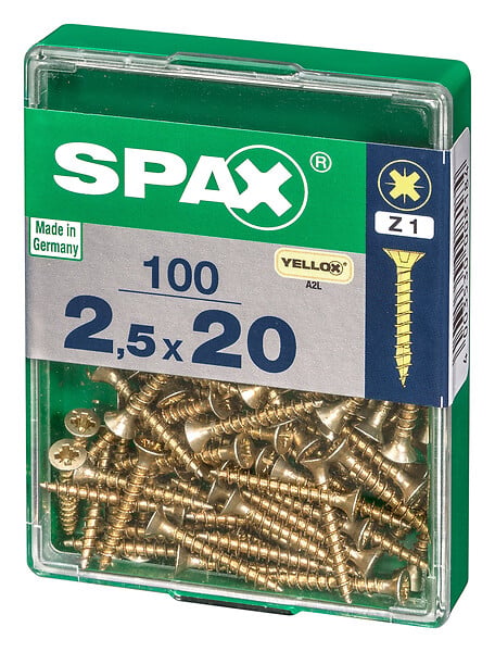 SPAXFRANCE - SPAX TF PZ 2.5x20 A2L 100 PC - large