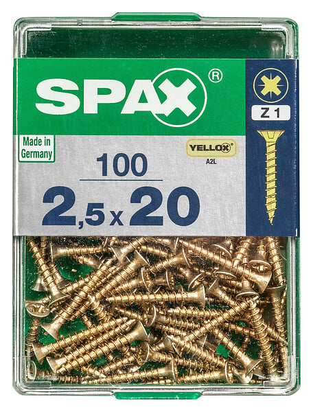 SPAXFRANCE - SPAX TF PZ 2.5x20 A2L 100 PC - large