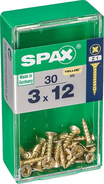 SPAXFRANCE - SPAX TF PZ 3x12 A2L 30 PC - large