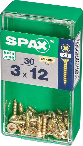 SPAXFRANCE - SPAX TF PZ 3x12 A2L 30 PC - large