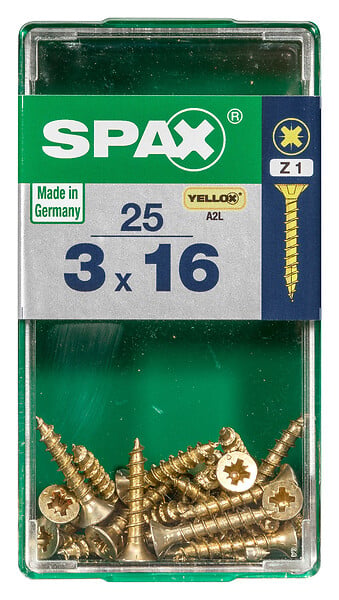 SPAXFRANCE - SPAX TF PZ 3x16 A2L 25 PC - large