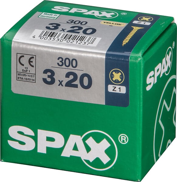 SPAXFRANCE - SPAX TF PZ 3x20 A2L 300 PC - large