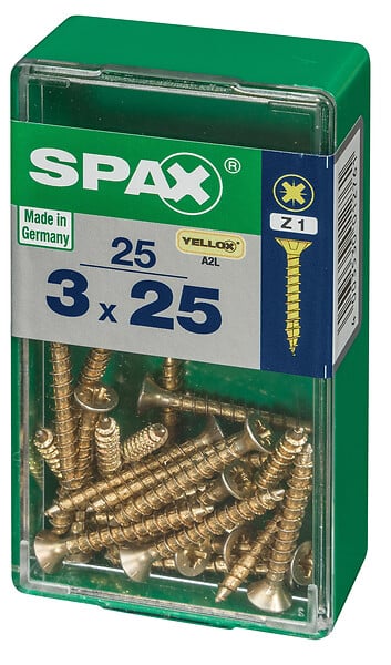 SPAXFRANCE - SPAX TF PZ 3x25 A2L 25 PC - large