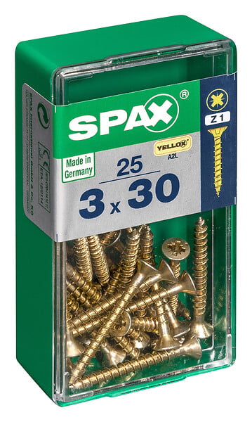 SPAXFRANCE - SPAX TF PZ 3x30 A2L 25 PC - large