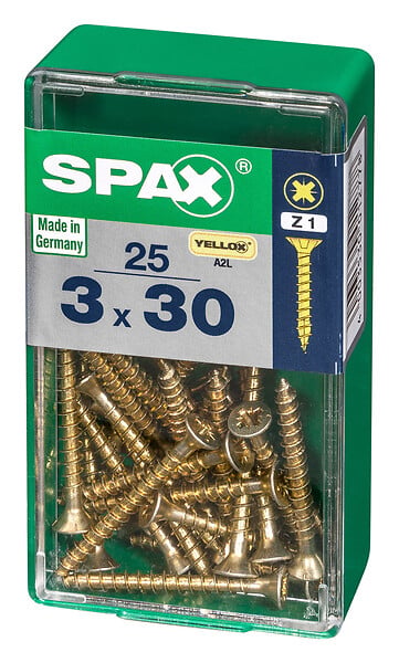SPAXFRANCE - SPAX TF PZ 3x30 A2L 25 PC - large