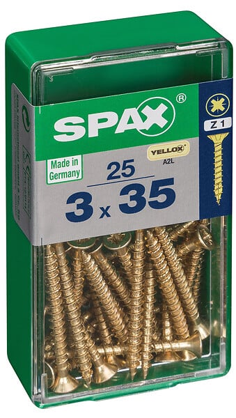SPAXFRANCE - SPAX TF PZ 3x35 YELLOX 25 PC - large