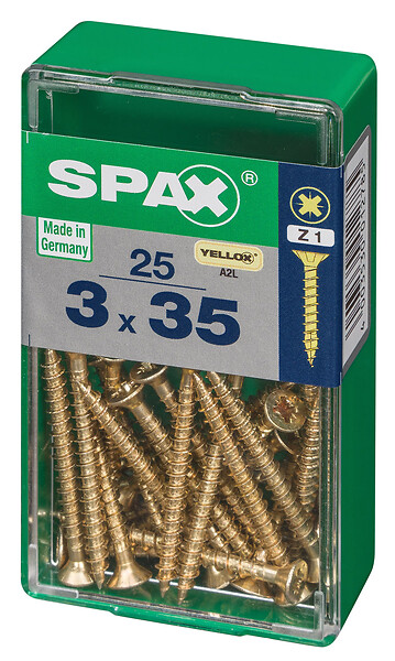 SPAXFRANCE - SPAX TF PZ 3x35 YELLOX 25 PC - large