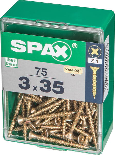SPAXFRANCE - SPAX TF PZ 3x35 YELLOX 75 PC - large