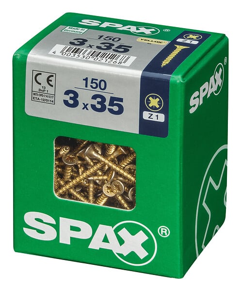 SPAXFRANCE - SPAX TF PZ 3x35 YELLOX 150 PC - large