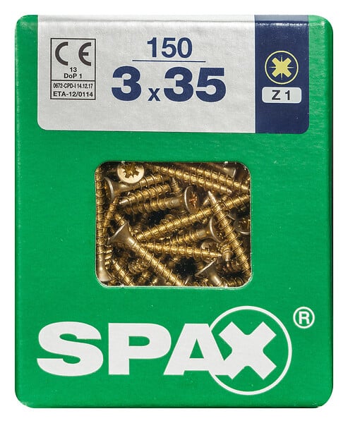 SPAXFRANCE - SPAX TF PZ 3x35 YELLOX 150 PC - large