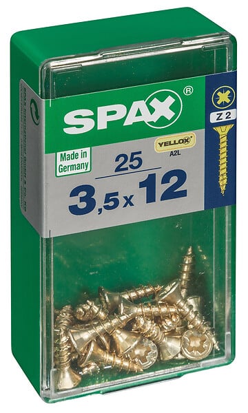 SPAXFRANCE - SPAX TF PZ 3.5x12 YELLOX 25 PC - large