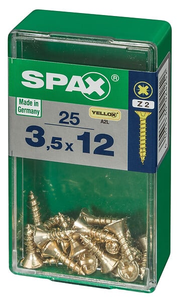 SPAXFRANCE - SPAX TF PZ 3.5x12 YELLOX 25 PC - large