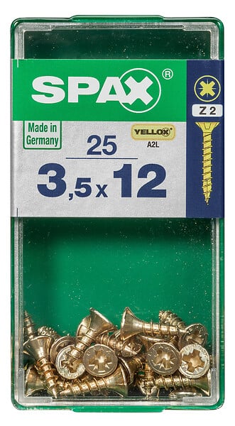 SPAXFRANCE - SPAX TF PZ 3.5x12 YELLOX 25 PC - large