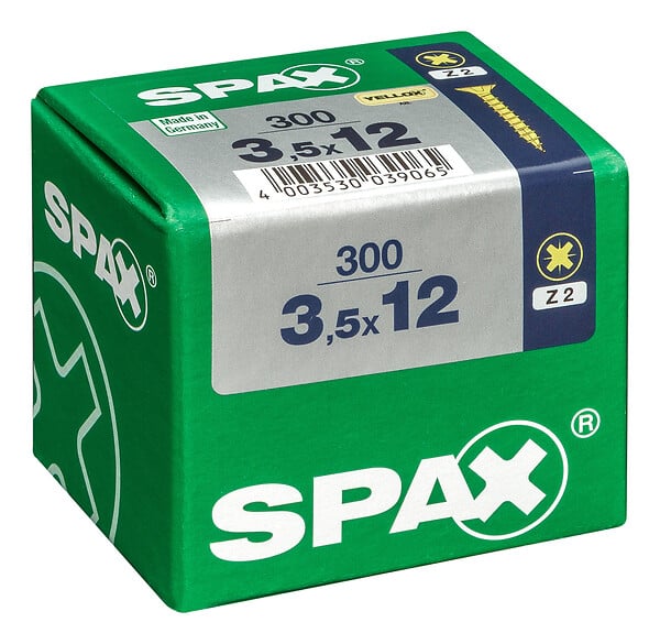 SPAXFRANCE - SPAX TF PZ 3.5x12 YELLOX 300 PC - large