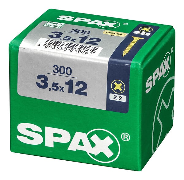 SPAXFRANCE - SPAX TF PZ 3.5x12 YELLOX 300 PC - large