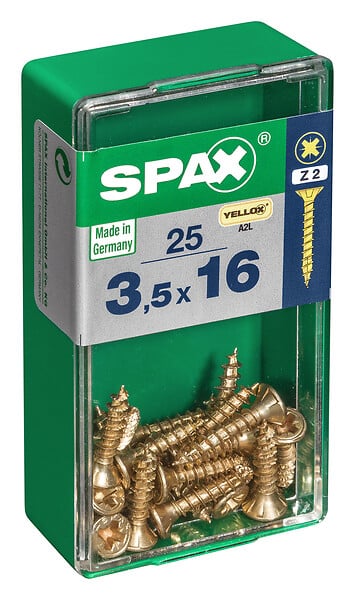 SPAXFRANCE - SPAX TF PZ 3.5x16 YELLOX 25 PC - large