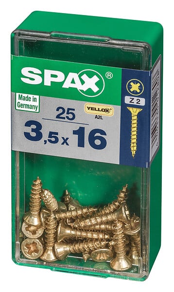 SPAXFRANCE - SPAX TF PZ 3.5x16 YELLOX 25 PC - large