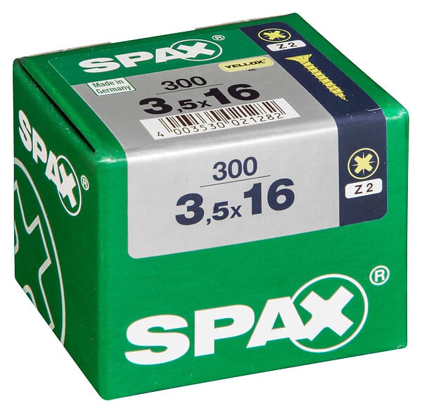 SPAXFRANCE - SPAX TF PZ 3.5x16 YELLOX 300 PC - large