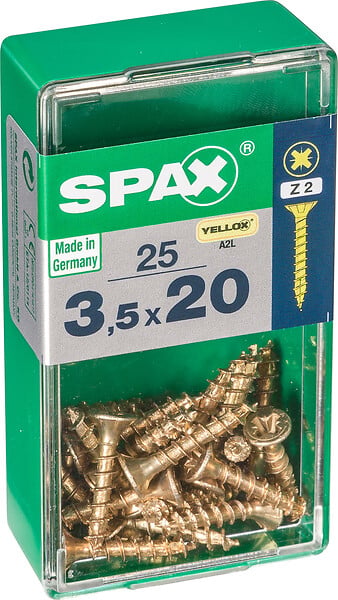 SPAXFRANCE - SPAX TF PZ 3.5x20 YELLOX 25 PC - large