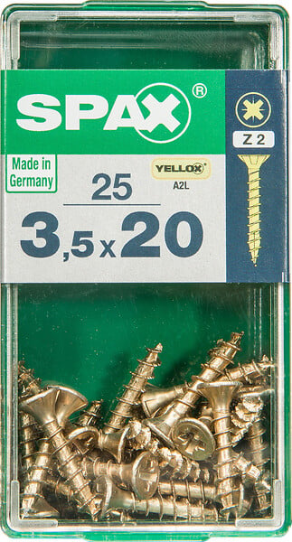 SPAXFRANCE - SPAX TF PZ 3.5x20 YELLOX 25 PC - large