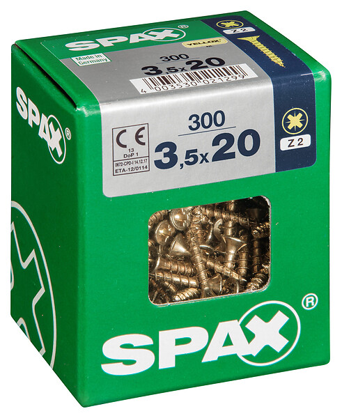 SPAXFRANCE - SPAX TF PZ 3.5x20 YELLOX 300 PC - large