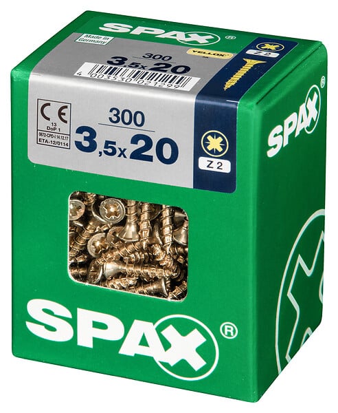 SPAXFRANCE - SPAX TF PZ 3.5x20 YELLOX 300 PC - large