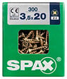 SPAXFRANCE - SPAX TF PZ 3.5x20 YELLOX 300 PC - vignette