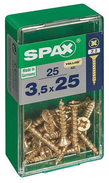 SPAXFRANCE - SPAX TF PZ 3.5x25 YELLOX 25 PC - large